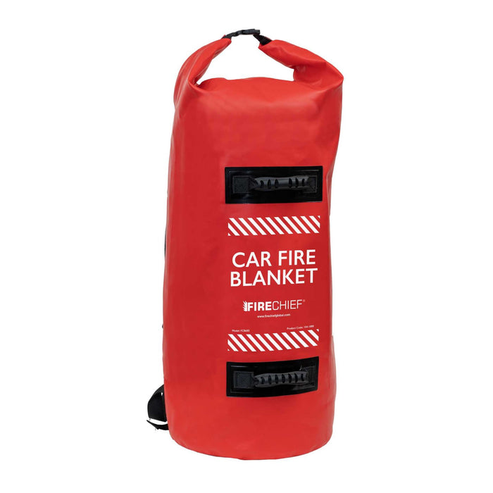 Firechief 6x8M Car Fire Blankets with Red Backpack (Models: FCB68S and FCB68M)