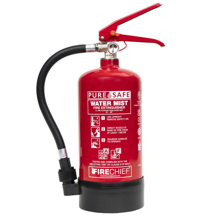 Firechief 2Ltr Puresafe Watermist Extinguisher | Certified Fire Safety Equipment