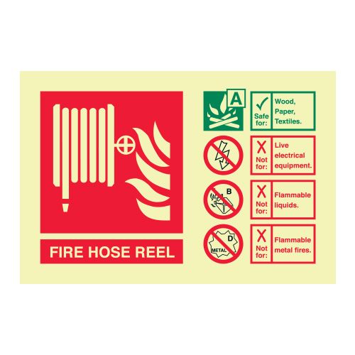 Fire Hose Reel ID Identification Sign Signage in Vinyl or Rigid PVC