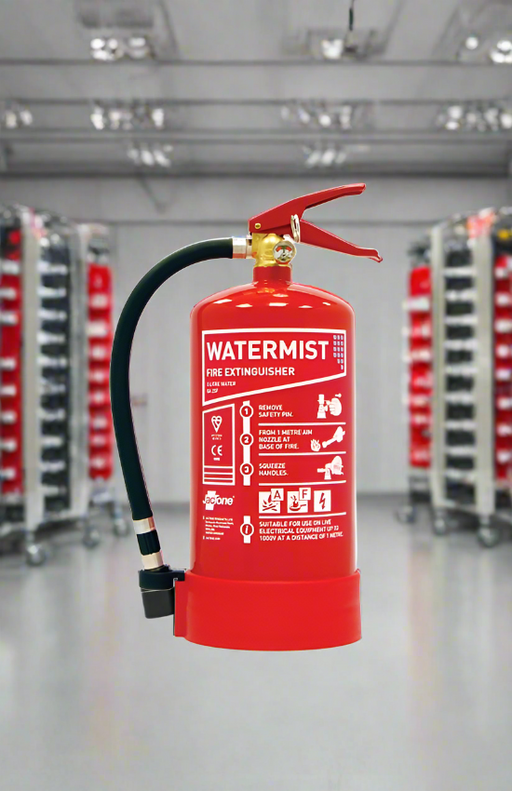 Jactone 3L Watermist Extinguisher in a  Data Centre