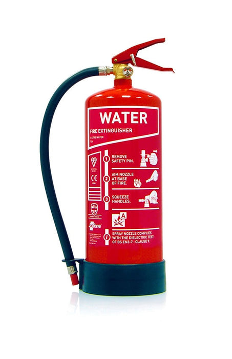 6L Water Fire Extinguisher - EWS6, 13A, UKCA/CE, Premium Colour Coded