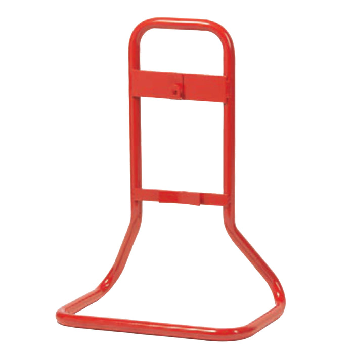 Red or Chrome Metal Fire Extinguisher Stands - Single & Double, Durable Design