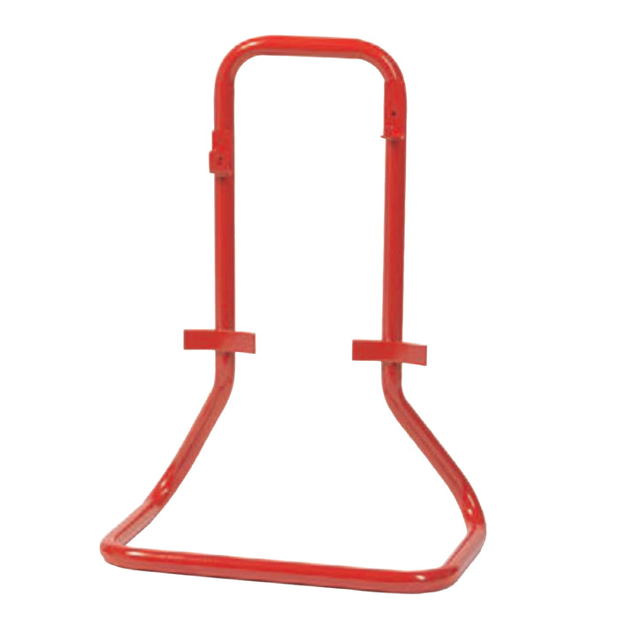 Red or Chrome Metal Fire Extinguisher Stands - Single & Double, Durable Design