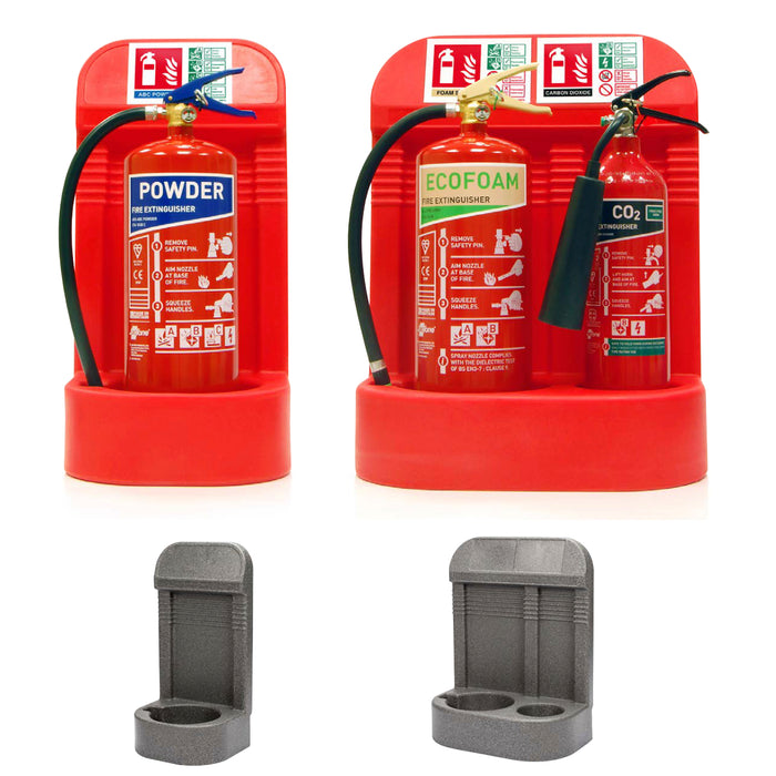 Recessed Fire Extinguisher Stands - Single & Double - 6kg/Litre & 2kg CO2