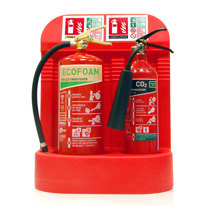 Recessed Fire Extinguisher Stands - Single & Double - 6kg/Litre & 2kg CO2