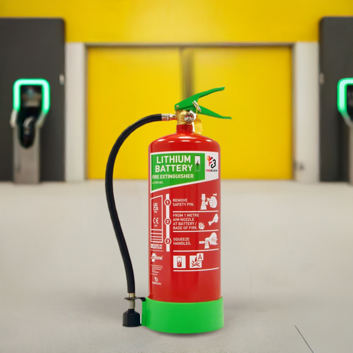 Fireblock 9L Lithium-Ion Battery Fire Extinguisher - Advanced Gel Technology, Durable