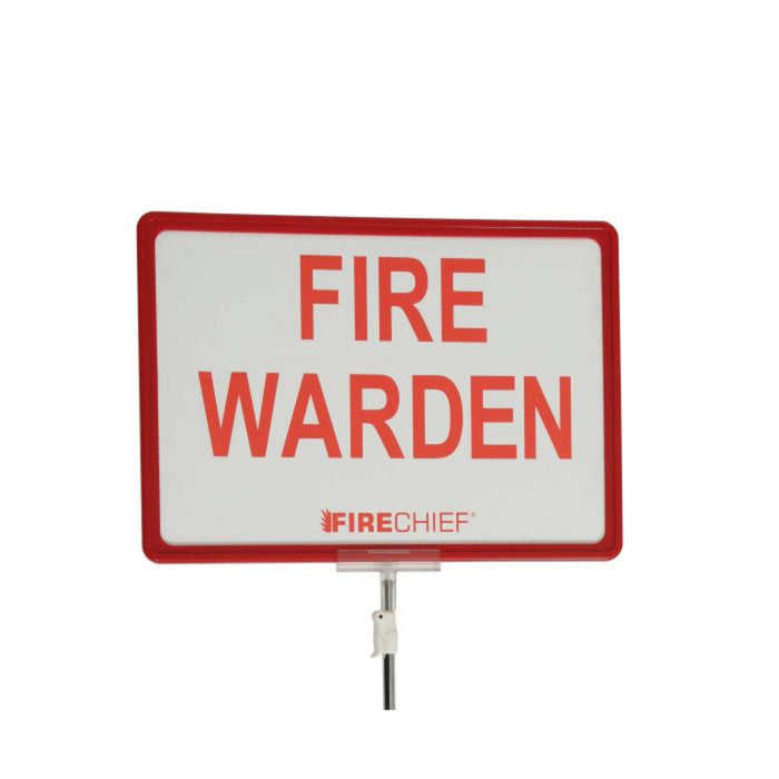 Firechief Telescopic Fire Warden Sign - Red, BS Certified (TFW1/Red)